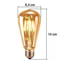 Kit 2 Lâmpada Led Filamento Grande Retro Vintage
