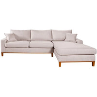 Sofá California 4 Lugares Linho Chaise Esquerda