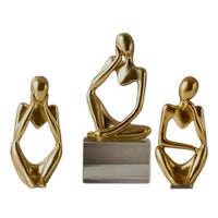 Kit com 3 estatuas pensador