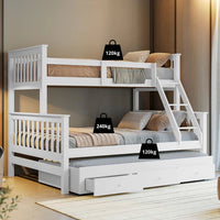 Treliche Com Cama Casal Madeira Maciça