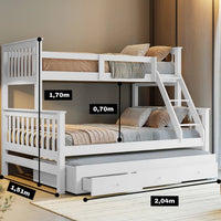 Treliche Com Cama Casal Madeira Maciça