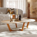 Mesa de Centro Oval Estilo Clássico  Elegance