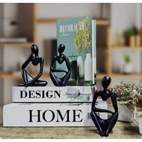 Kit com 3 estatuas pensador