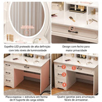Penteadeira de quarto Luxo com 4 gavetas Lumière