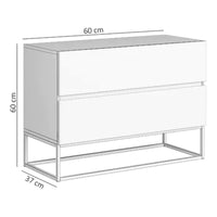 Mesa De Cabeceira - Criado Retrô Com 2 Gavetas