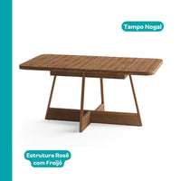 Conjunto de Jantar Élysée Rosé 160cm com 6 Cadeiras