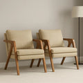 Kit 2 Poltronas Mona Linho Estofada Decorativa Luxo