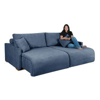 Sofá Cama Living Retrátil Milão Com Almofadas