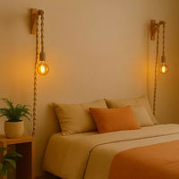 Kit 2 Luminárias Pendente Em Macramê Artesanal