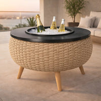 Mesa de Centro + Champanheira Corda Náutica Luxo10Lt