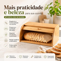 Porta-Pães de Bambu Natural
