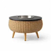 Mesa de Centro + Champanheira Corda Náutica Luxo10Lt