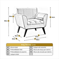 Poltrona Lyz Luxo Madeira Maciça