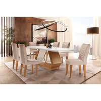 Mesa de Jantar Imperiale Vivence 180cm com 6 Cadeiras