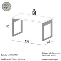 Mesa para Escritório Industrial F20