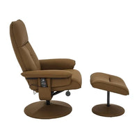 Poltrona de Massagem Reclinável e Giratória Arizona caramelo