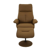 Poltrona de Massagem Reclinável e Giratória Arizona caramelo