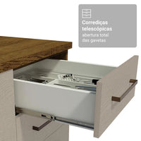 Armário De Cozinha Completa 190cm Com Cristaleira Agata