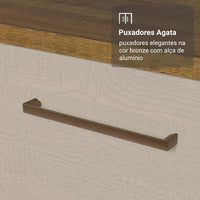 Armário De Cozinha Completa 190cm Com Cristaleira Agata