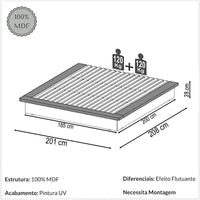 Cama King Essence Freijó