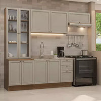 Armário de Cozinha Completa 270 cm Rustic/Crema