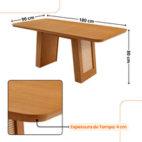 Mesa de Jantar Carolina Essence 180cm com 6 Cadeiras Melissa
