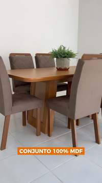 Mesa de Jantar Carolina Essence 180cm com 6 Cadeiras Melissa